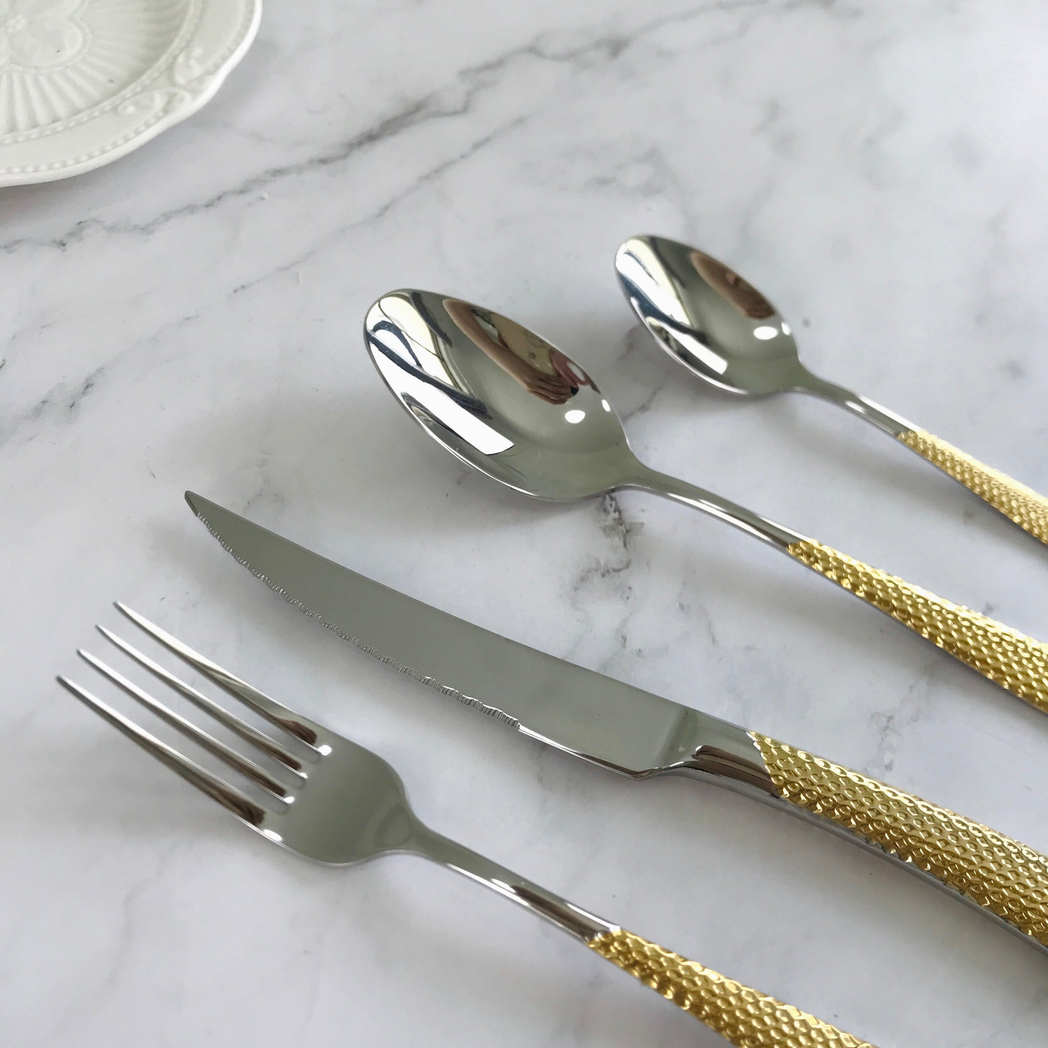 High quality Cutlery with real gold handle