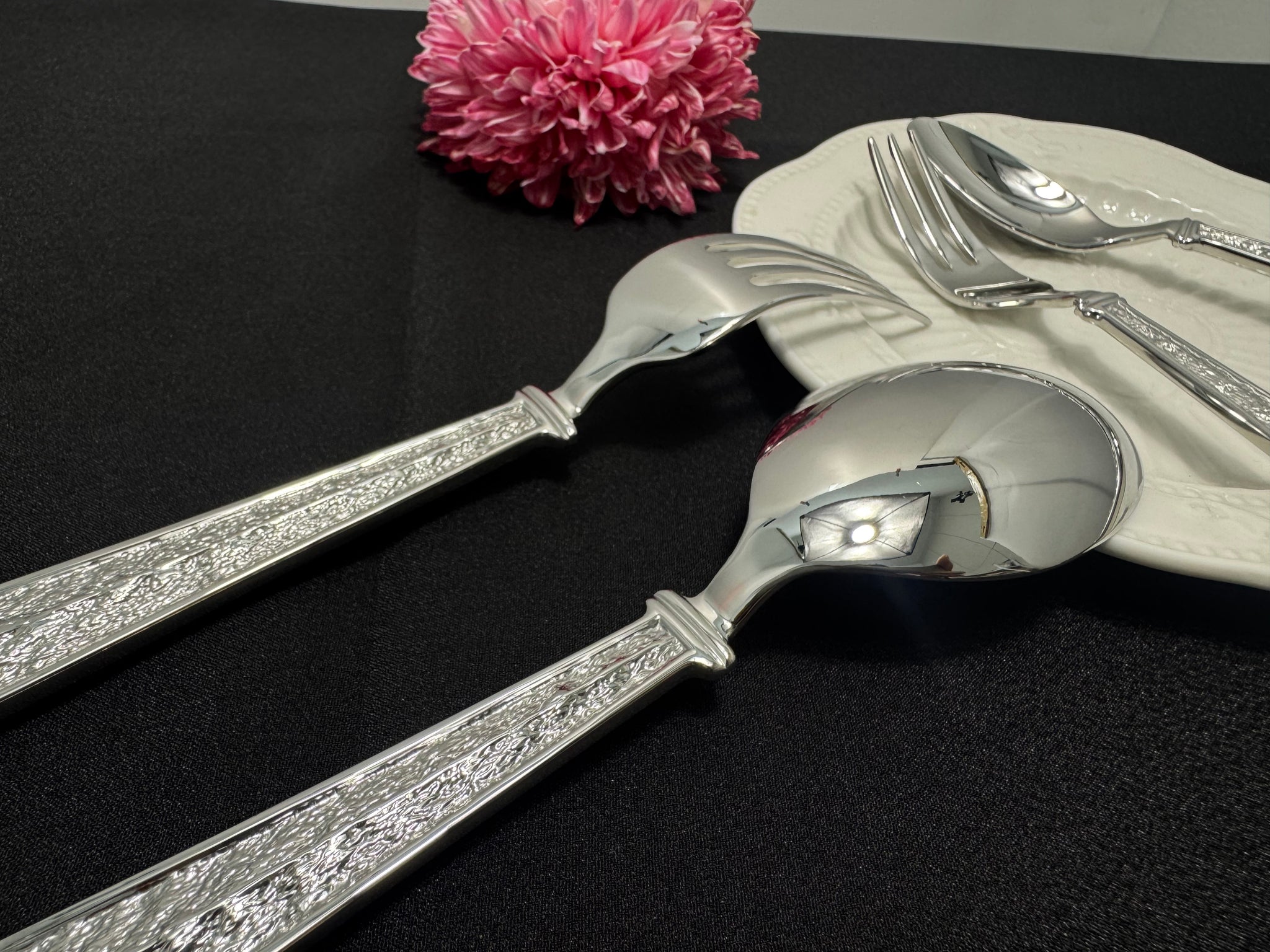 Conifer Stainless steel cutlery- rock pattern design