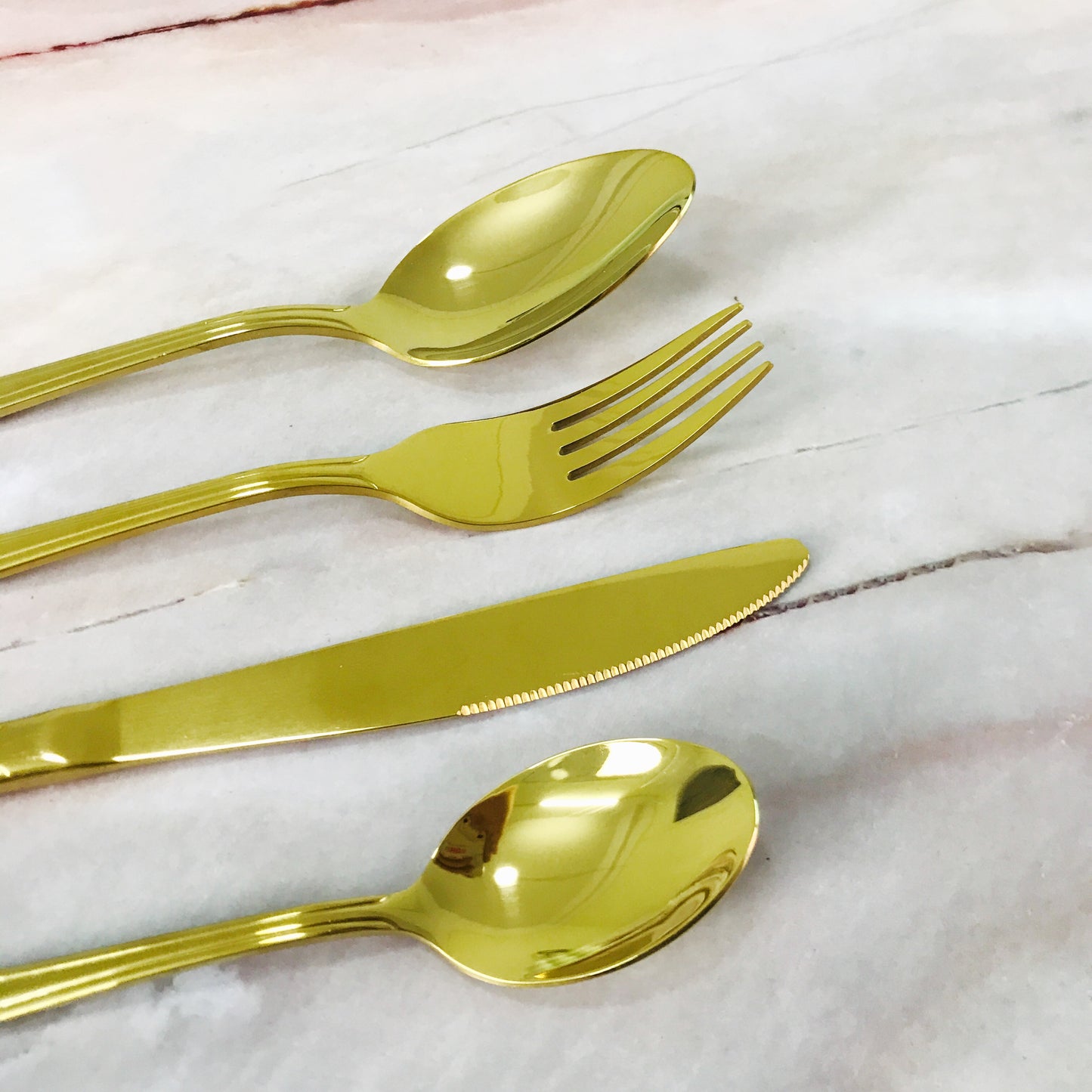 18/0 golden Flatware 4pcs/set
