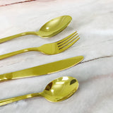 18/0 golden Flatware 4pcs/set