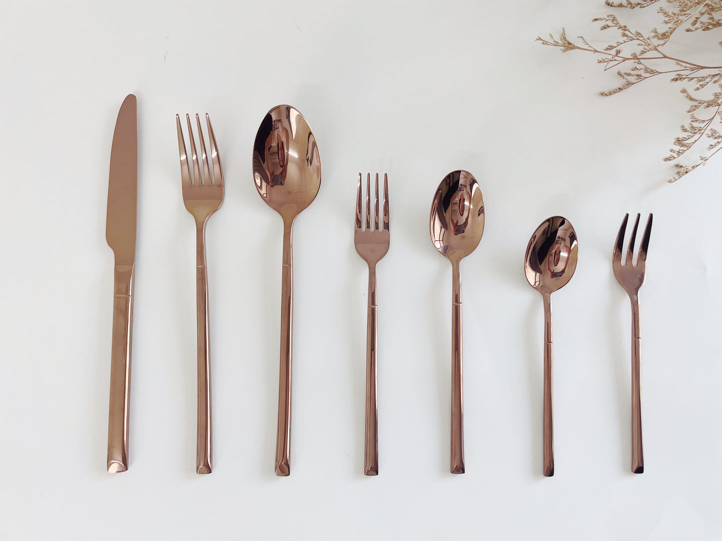 18/10 7-piece Rose gold Flatware set WA 103