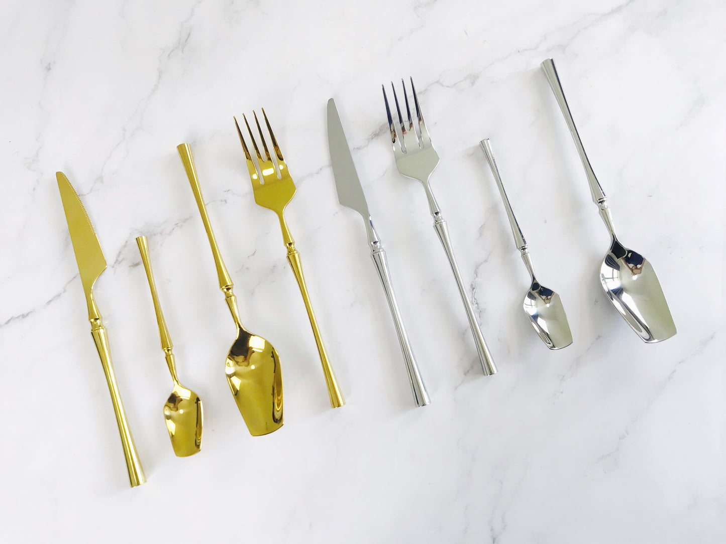 Food-grade cutlery with slim waist design