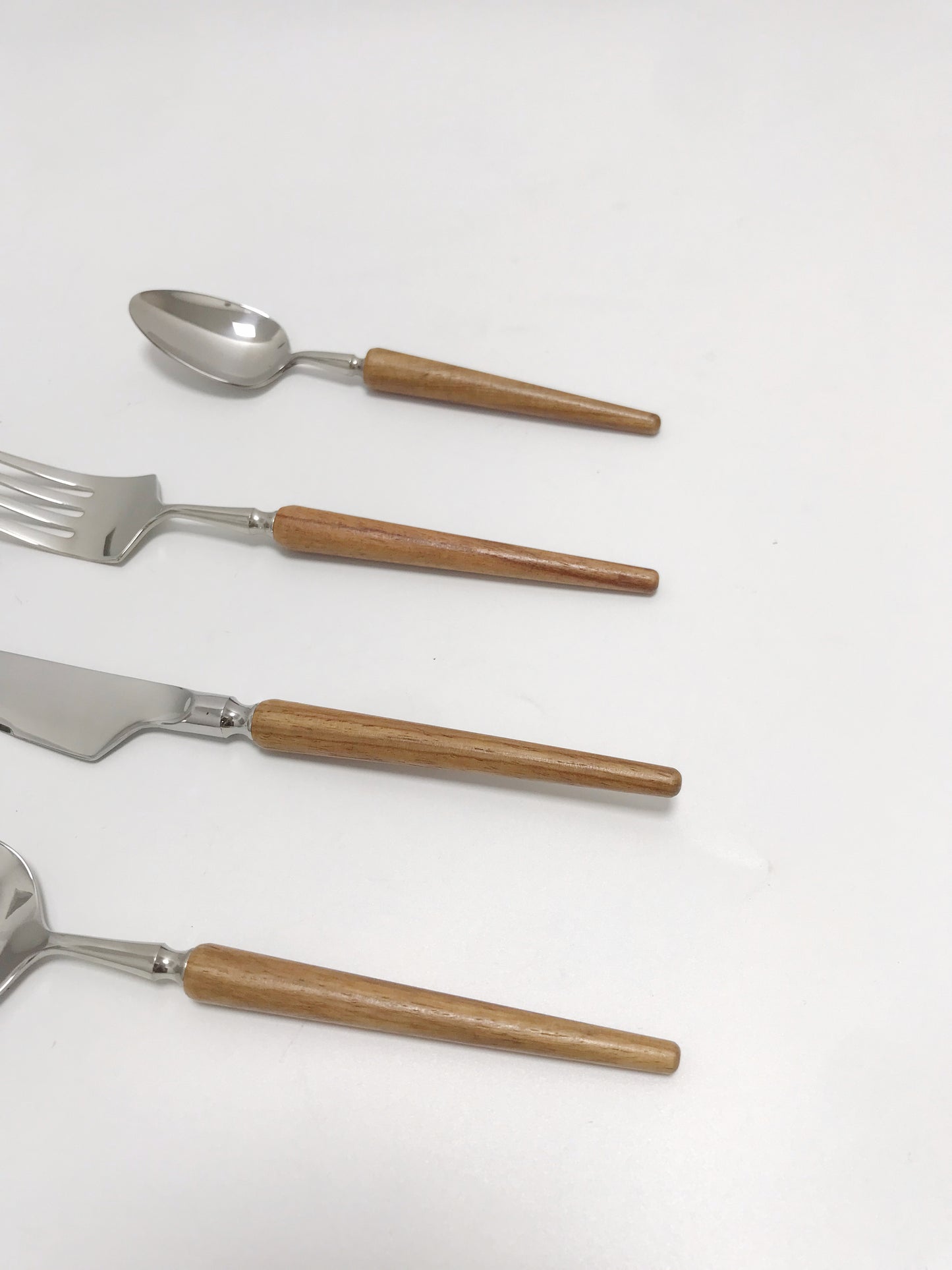 Light luxury vintage wooden handle Flatware set