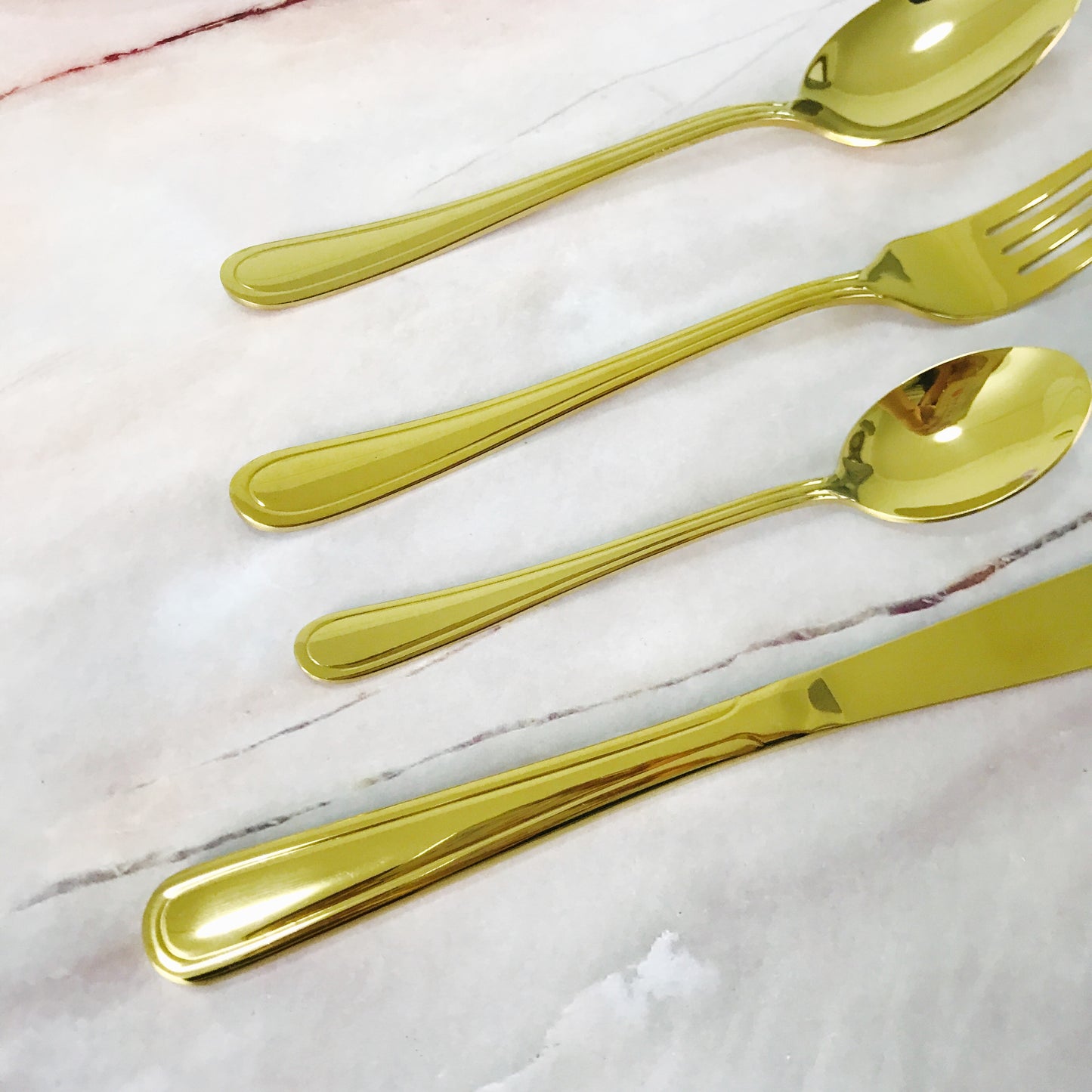 18/0 golden Flatware 4pcs/set