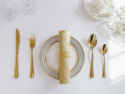 18/0 golden Flatware 4pcs/set