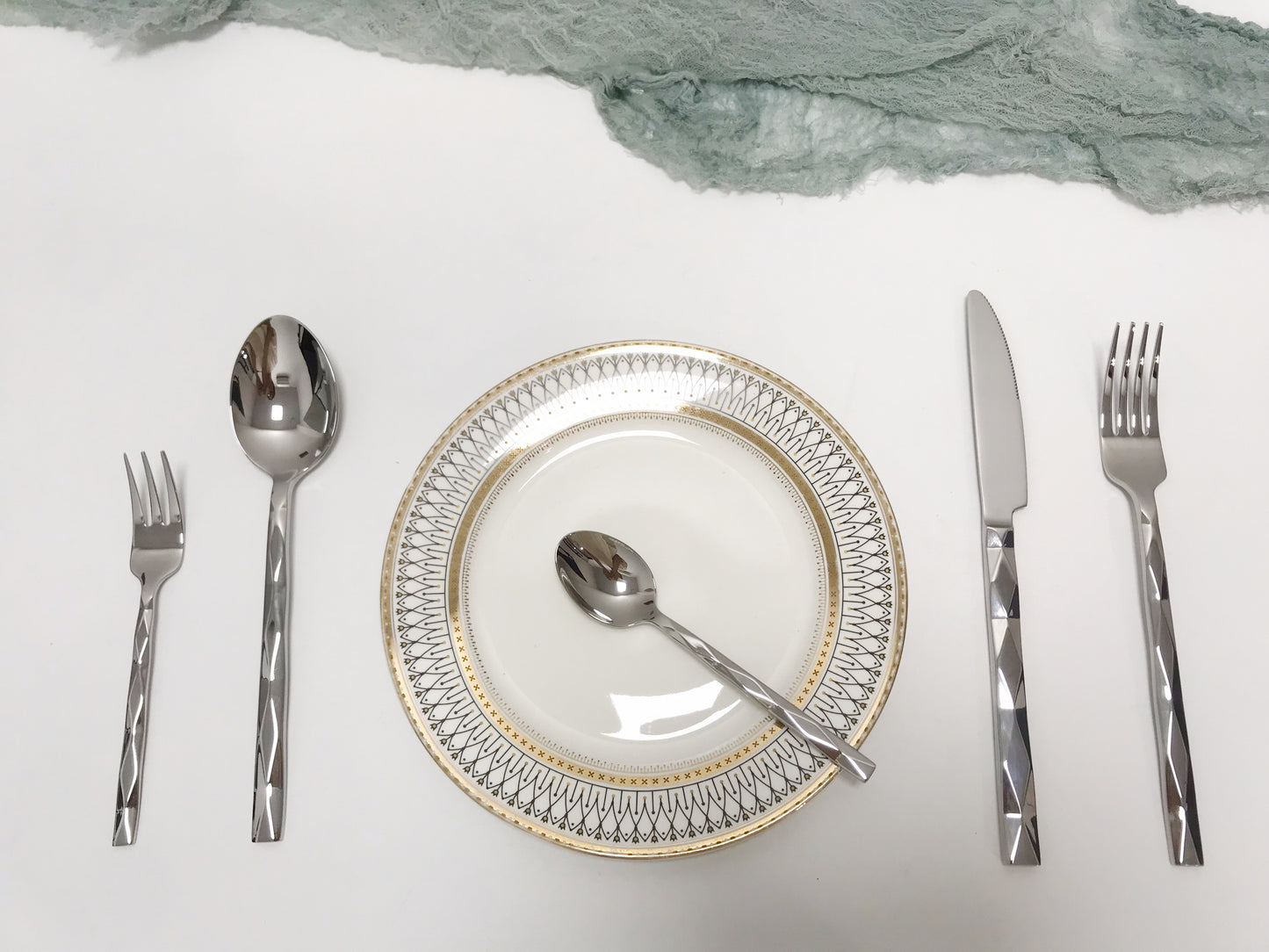 Exquisite high-grade Flatware with rhombus handles