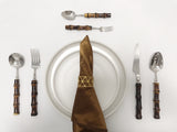 Cutlery set with Real bamboo handle